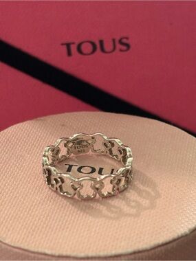 TOUS Sterling Silver Open Bear Link Band - Silver